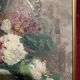 Antique painting, still life with lilacs and peonies signed Van der Berg circa 1950