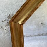 Octagonal Wall Mirror with Vintage Molded Gilded Wood Frame