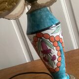 Antique table lamp in Limoges porcelain and gilded bronze