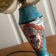 Antique table lamp in Limoges porcelain and gilded bronze