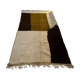 Wool Berber-style rug with geometric patterns