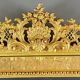 Large giltwood pediment mirror, 19th century