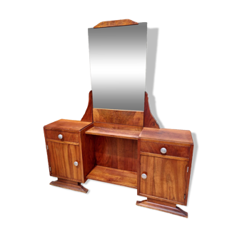wooden dressing table, art deco