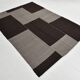 Black and Taupe Handknotted Wool Kilim Rug, 174x251 Cm