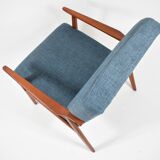 Fauteuil original « Snieżnik » années 1960, bleu