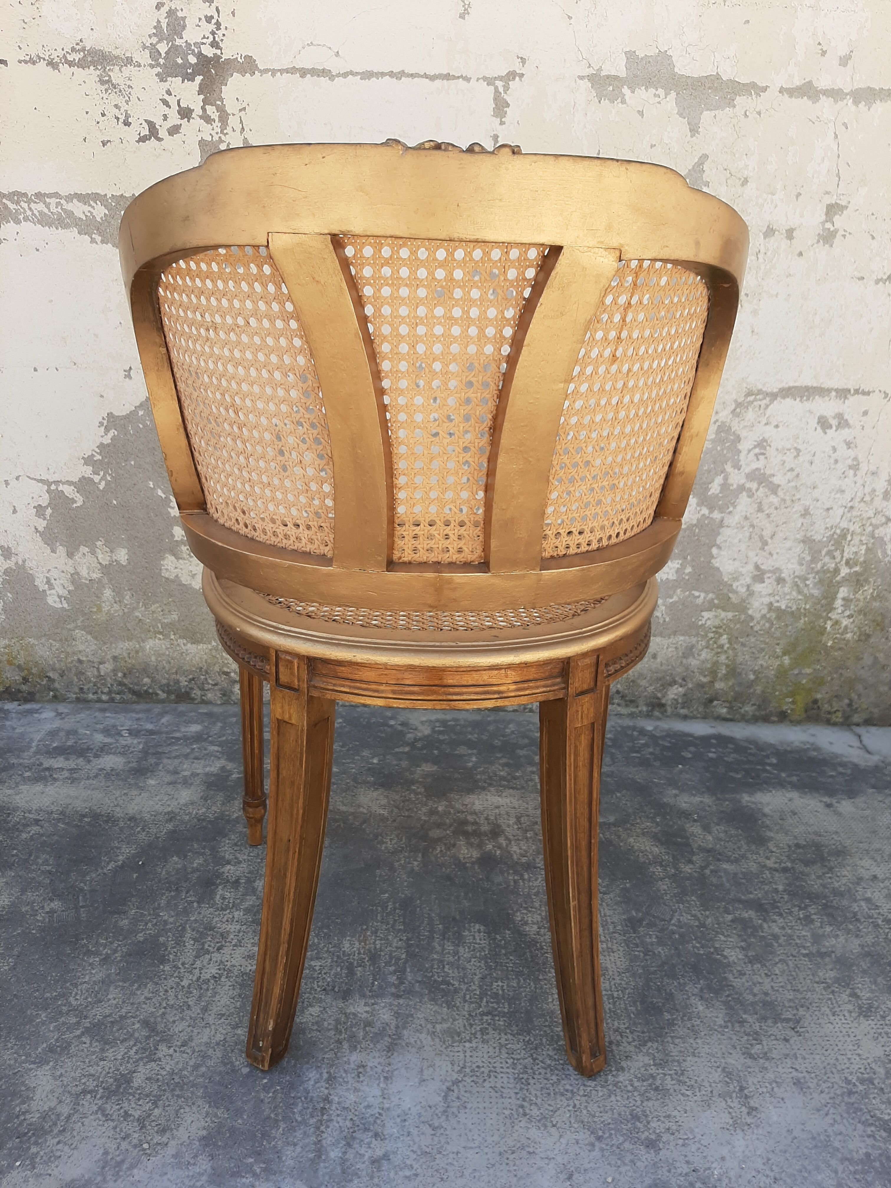 Gilted Louis XVI style office chair