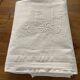 Linen/cotton embroidered sheet.  Monogram TH