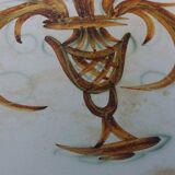 Keraluc Quimper oval flat salad bowl signed Yvonne Pennec