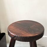 Brutalist wooden farm stool