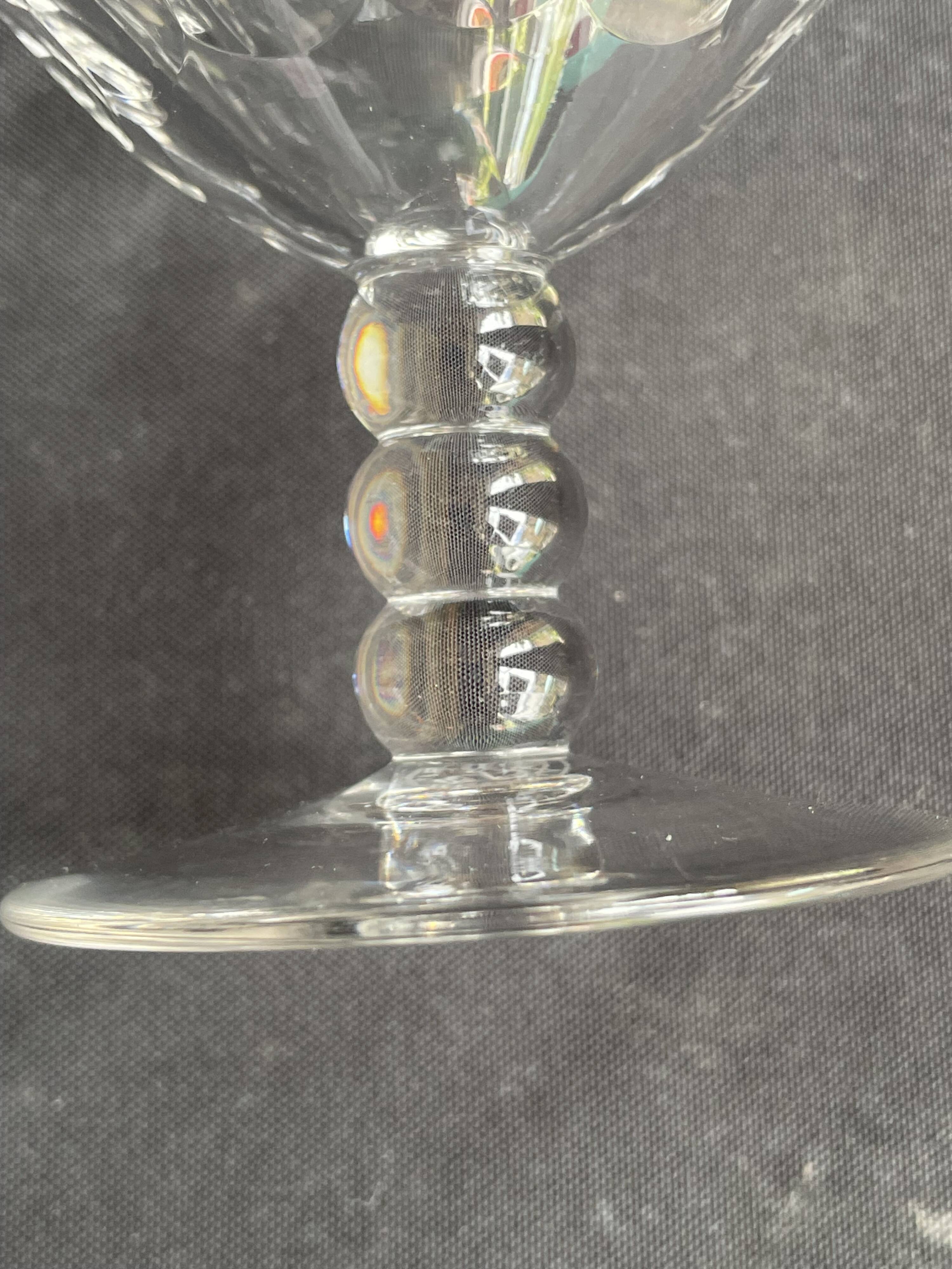 7 Baccarat Saint Hélier champagne glasses