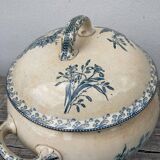 Earthenware tureen tureen Pexonne birds