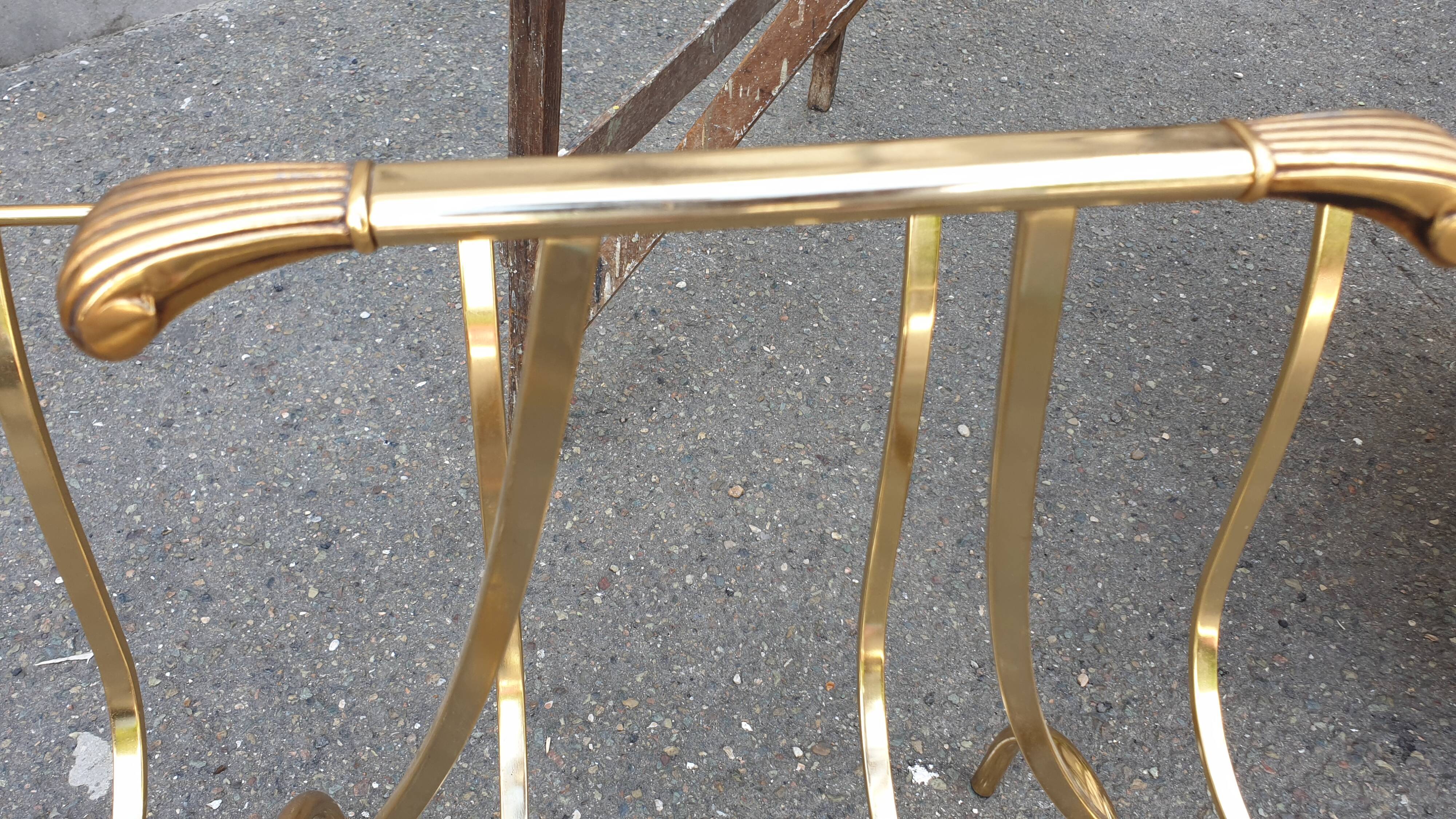 Seventies magazine holder welded brass