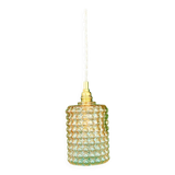 Vintage amber glass bubble suspension globe