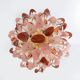 Italian Sputnik Chandelier in Pink and Ruby Murano Glass and Brass