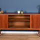 Teak 1960s mid century long Danish sideboard