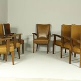 Armchairs by H. Wouda for H. Pander & Zn., 1920s, Set of 7