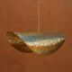 Handmade lotus-shaped brass pendant light