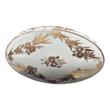 Oval jewelry box or candy box in Limoges porcelain, mid-20th century
