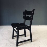 Brutalist dining chairs by Dittmann for Awa Radbound, Netherlands, 1970s, set of 6.