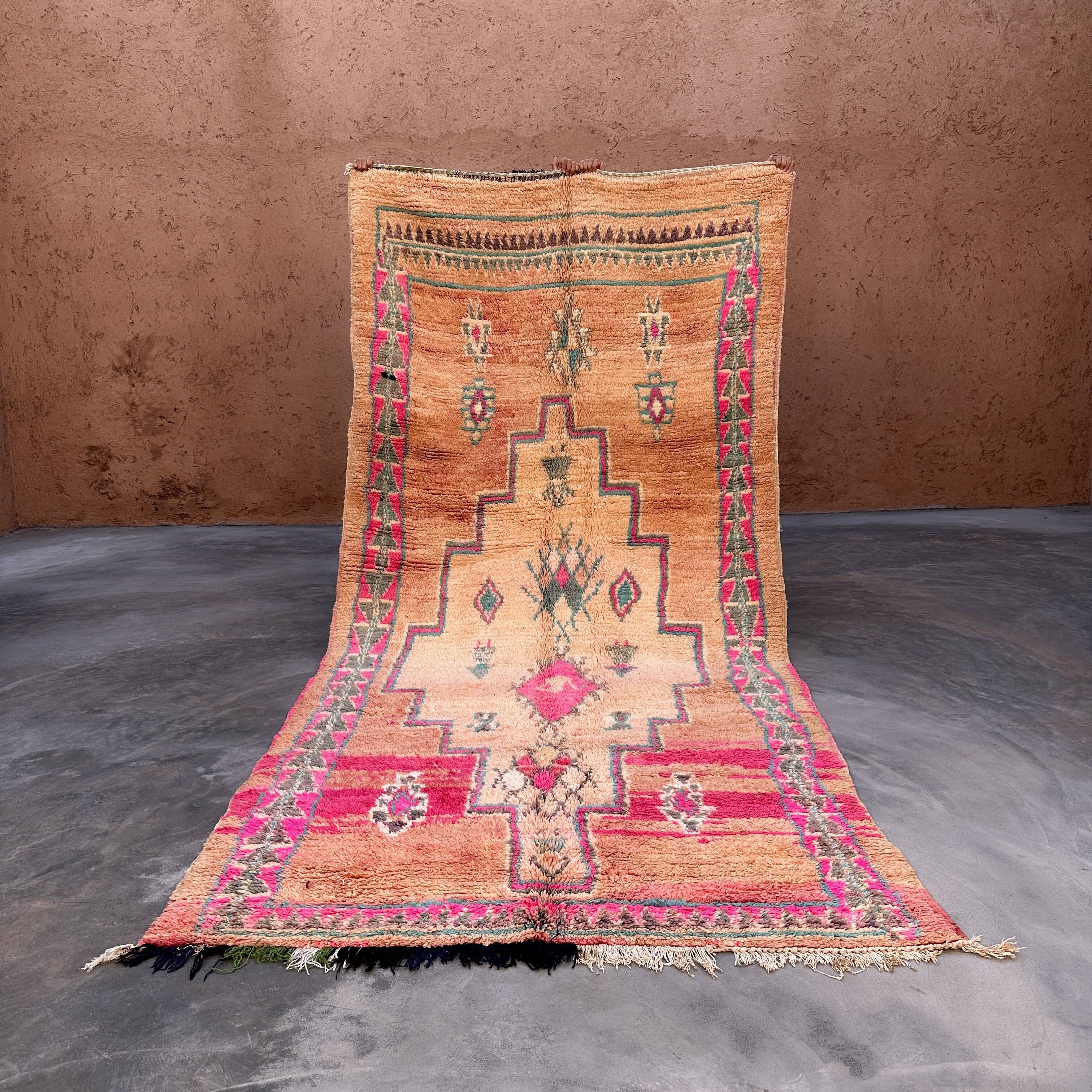 Tapis Marocain  Boujad coloré - 369 x 176 cm