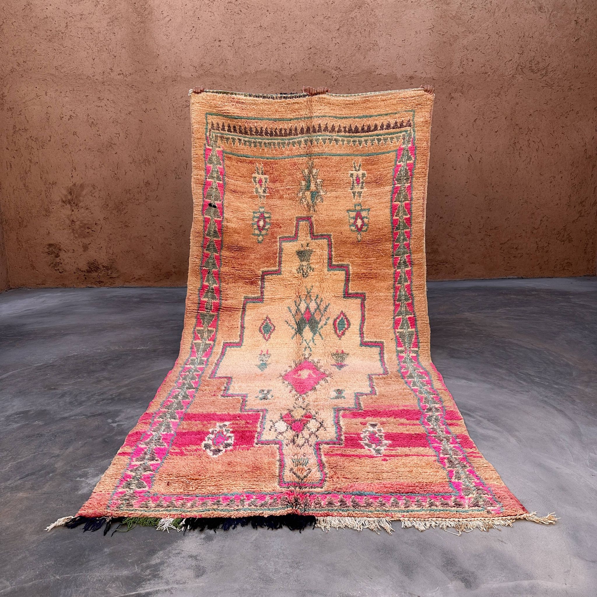 Colorful Boujad Moroccan rug - 369 x 176 cm