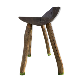 Billot de boucher en bois primitif