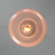 Vintage Italian Chrome and Pink Glass Pendant Lamp