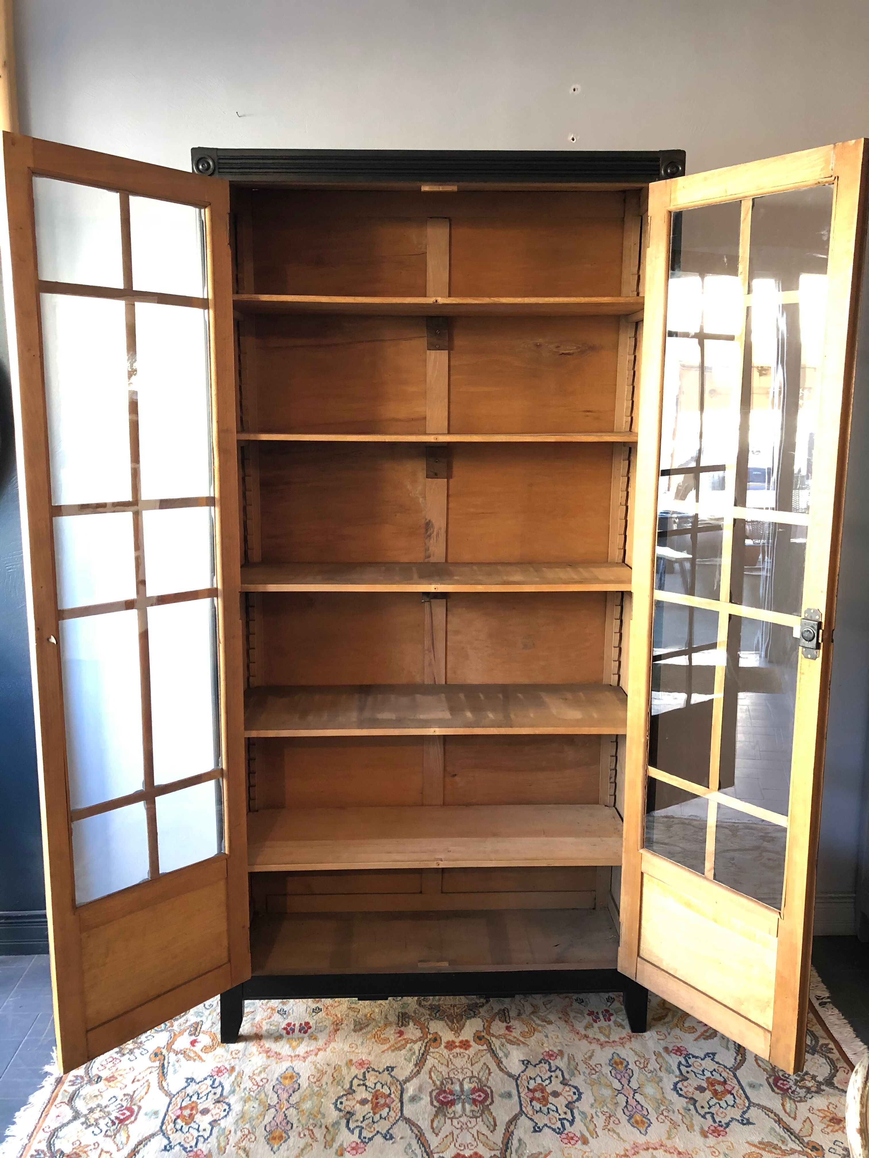 Old glass-enclosed Parisian wardrobe