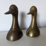 brass duck-shaped bookends