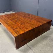 Large coffee table in bamboo attributed to Axel Vervoordt, 1980s