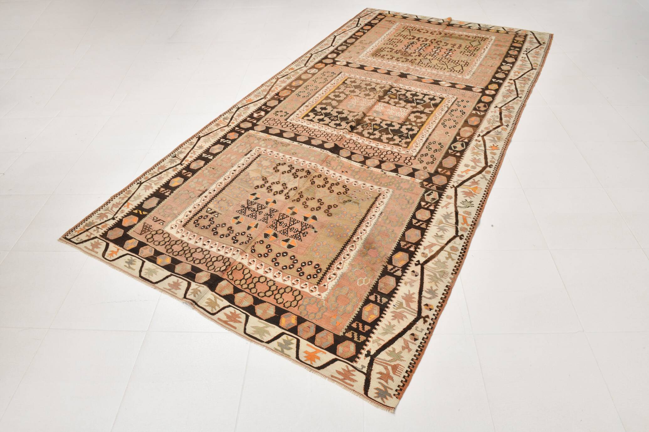 6x11 Kilim Large Area Turkish Kilim Rug,Luxury Vintage Kilim Rug,170x341 Cm