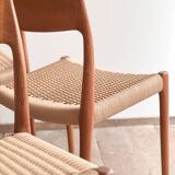 Chaises danoises en teck Mid-Century par Niels O. Møller # 77, set de 4