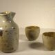 Decanter and sandstone cups 70s