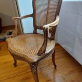Louis XV style caned armchair