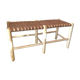 Poplar and leather bench