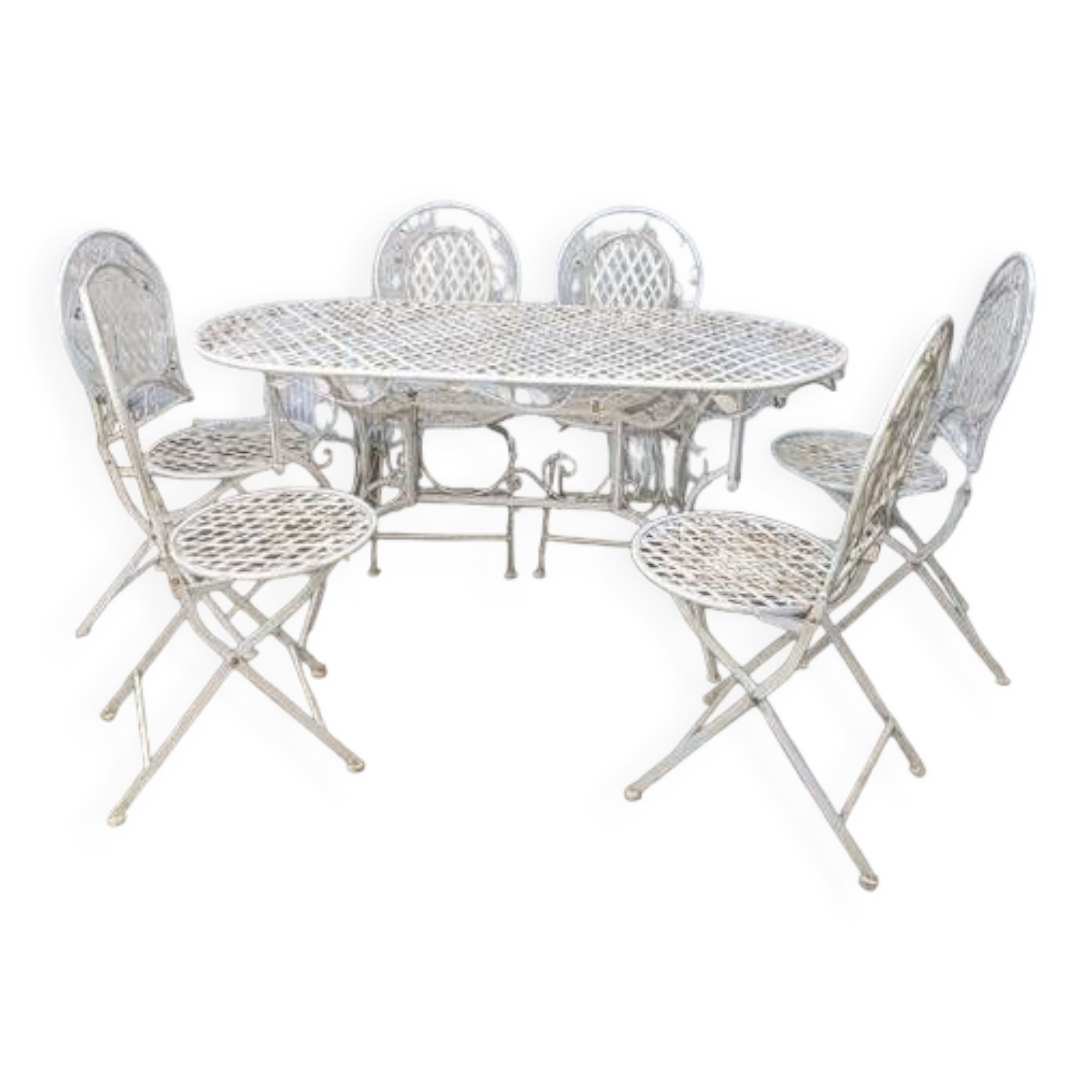 white wrought iron garden furniture