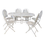 white wrought iron garden furniture