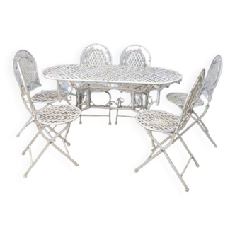 white wrought iron garden furniture