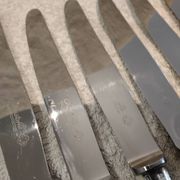 12 silver-plated dessert knives by Christofle America