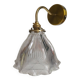 Grande applique en verre holophane et laiton