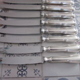 12 silver metal knives
