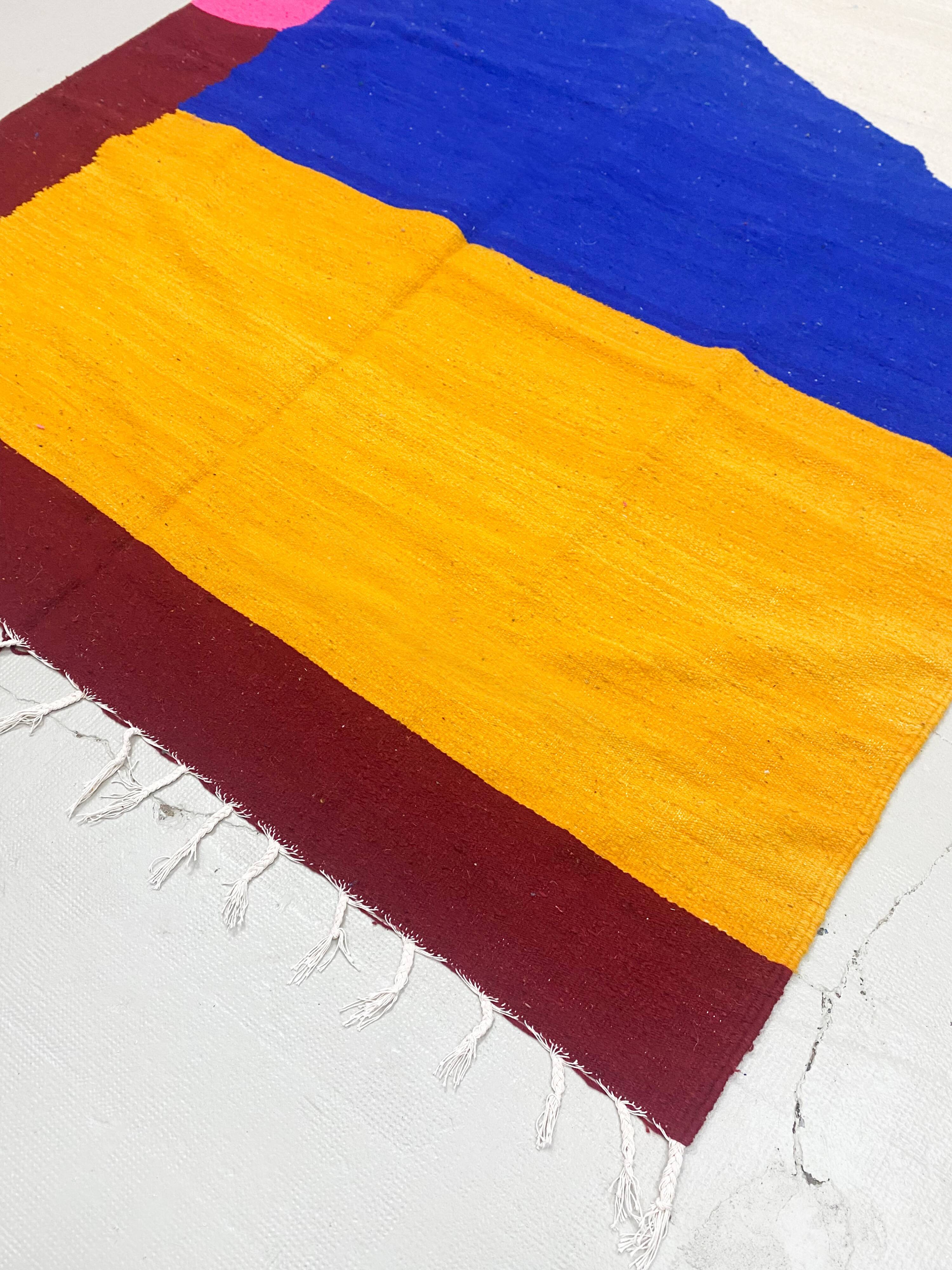 Moroccan Berber kilim in colorful wool 2.93x1.98m