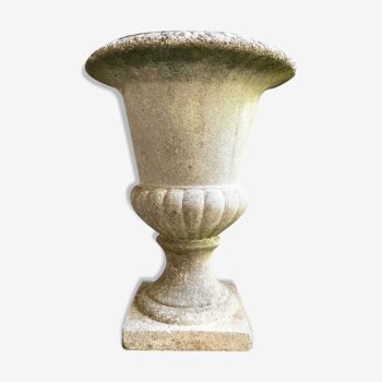 Medici pot in reconstituted stone beige H66 cm