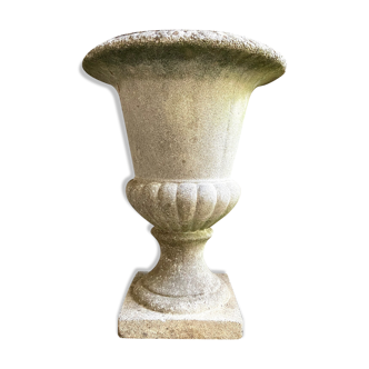 Medici pot in reconstituted stone beige H66 cm