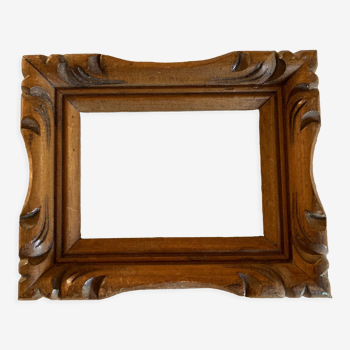 Old small carved wooden frame