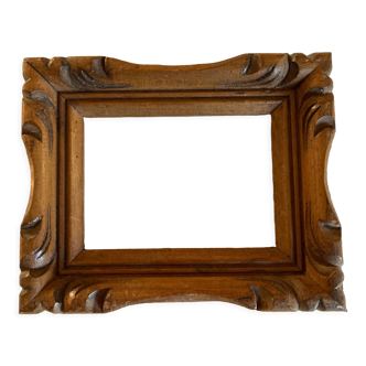 Old small carved wooden frame