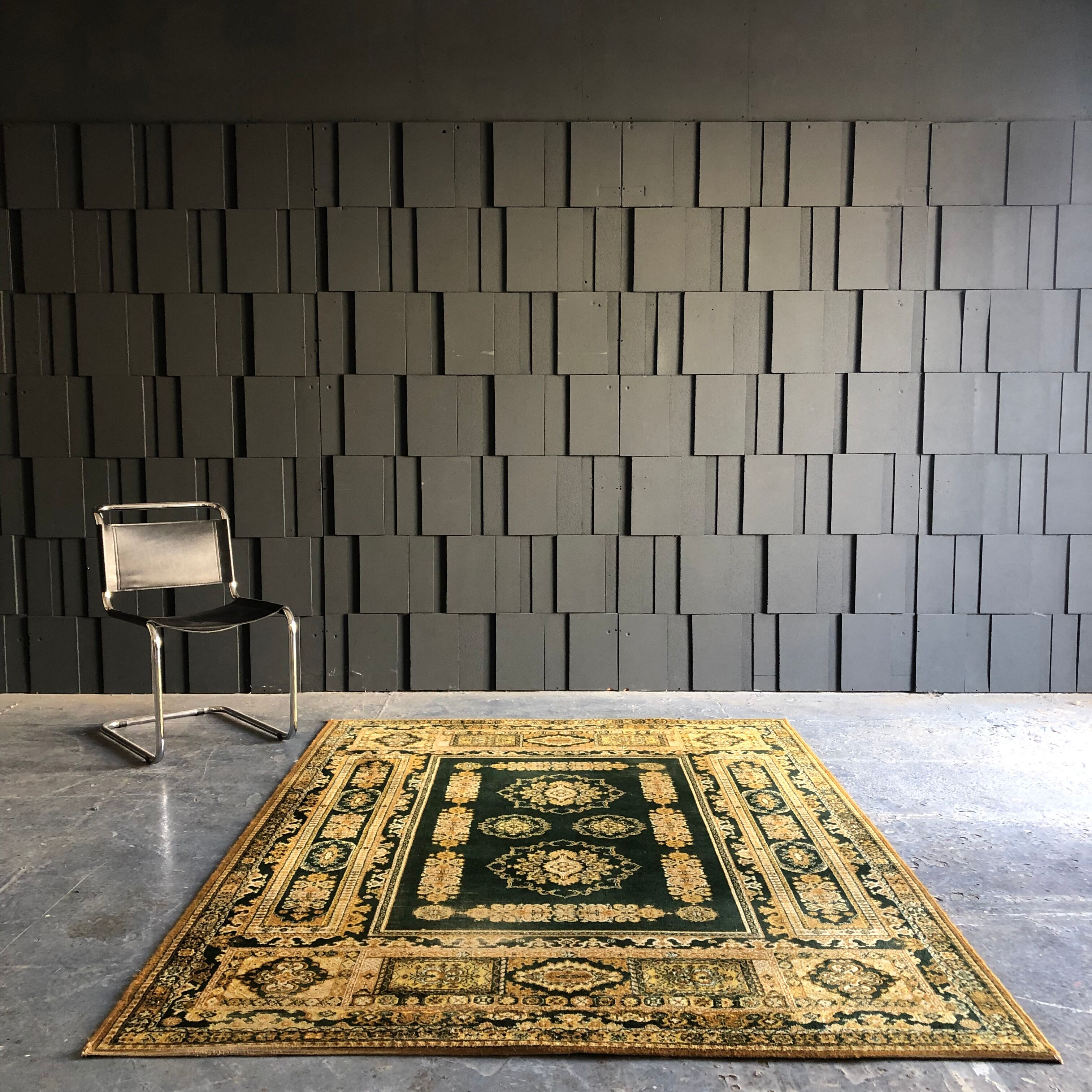 Oriental carpet 169x236, dominant gold and green