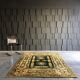 Tapis oriental 169x236, dominante or et vert