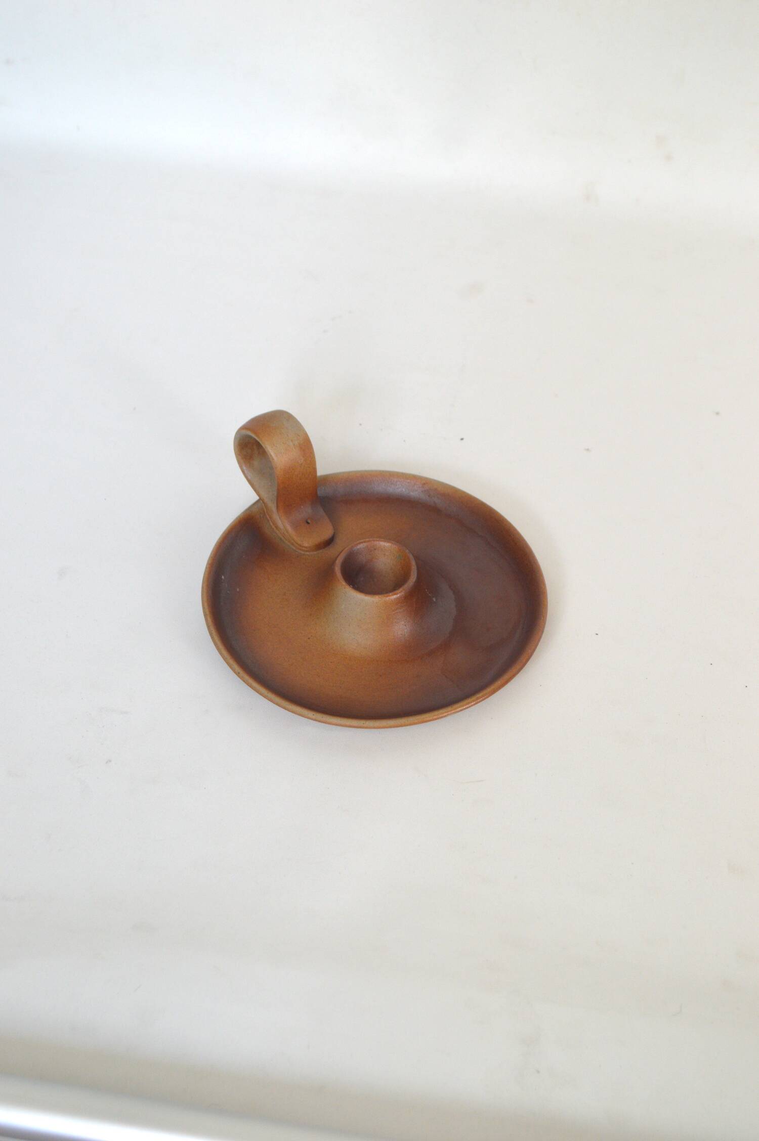 Sandstone candle holder made in France