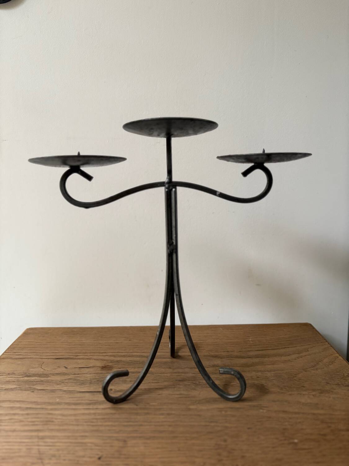 Vintage wrought iron candlestick